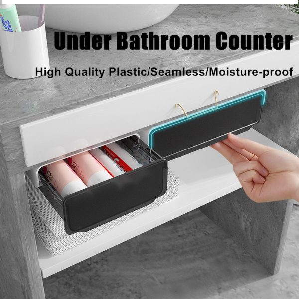 Under Desk Drawer Slide-out Large Office Organizers and Storage Drawers – Small Clear