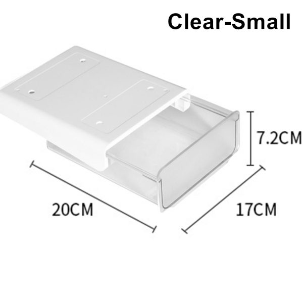 Under Desk Drawer Slide-out Large Office Organizers and Storage Drawers – Small Clear