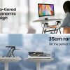 Fortia Corner Desk Riser 110cm Wide Adjustable Sit to Stand for Dual Monitor, Keyboard, Laptop, Beech