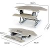 Fortia Corner Desk Riser 110cm Wide Adjustable Sit to Stand for Dual Monitor, Keyboard, Laptop, Beech