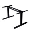 FORTIA Height Adjustable Standing Desk Frame Only Sit Stand Electric Office Blk