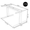 FORTIA Height Adjustable Standing Desk Frame Only Sit Stand Electric Office SLV