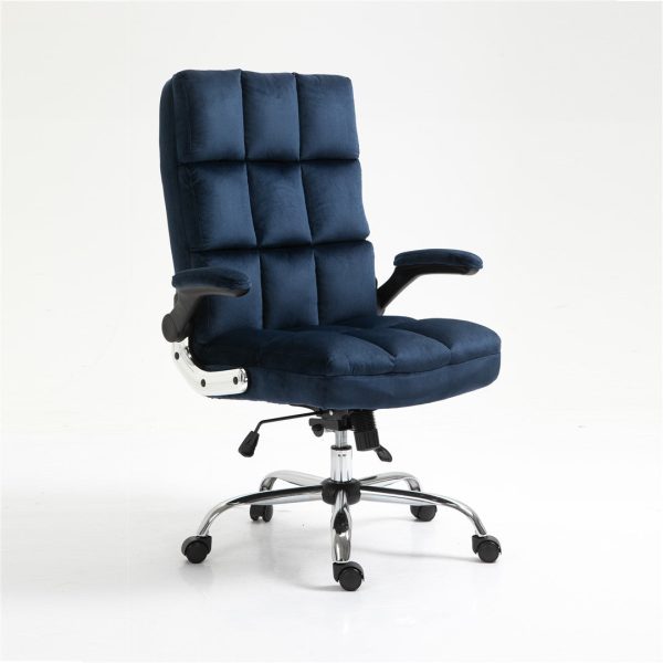 Velvet Home Ergonomic Swivel Adjustable Tilt Angle and Flip-up Arms Office Chair.
