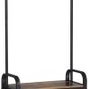 VASAGLE Coat Rack Stand Height 183 cm Rustic Brown and Black HSR40B