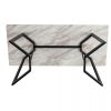 Rectangular Marble-Effect Table