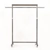 Meoktong Pearl Grey Clothes Rack Coat Stand Hanging Adjustable Rollable Steel