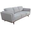 Petalsoft 3 Seater Sofa Fabric Uplholstered Lounge Couch – Grey
