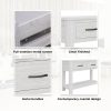 Foxglove Console Hallway Entry Table 110cm Solid Mt Ash Timber Wood – White