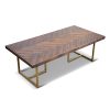 Tuberose Coffee Table 120cm Solid Acacia Wood Home Herringbone Parquet – Brown