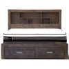 Catmint Bed Frame King Size Timber Mattress Base With Storage Drawers Grey Stone