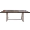 Erica Dining Table 240cm Solid Acacia Timber Wood Hampton Furniture Brown White