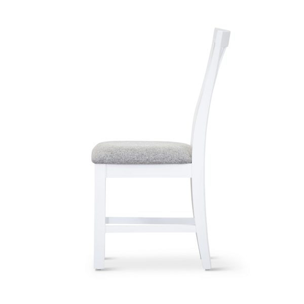 Laelia Dining Chair Set of 2 Solid Acacia Timber Wood Coastal Furniture – White