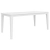 Daisy Dining Table 180cm Solid Acacia Timber Wood Hampton Furniture – White