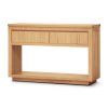 Rosemallow Console Hall Entry Table 119cm Parquet Top Solid Messmate Timber