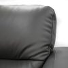Downy  Genuine Leather Sofa 2 Seater Upholstered Lounge Couch – Gunmetal