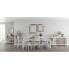 Plumeria 7pc Dining Set 190cm Table 6 Chair Solid Acacia Wood – White Brush