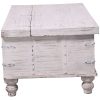 Surya Coffee Table Antique Handcrafted Solid Mango Wood Storage Trunk Chest Box