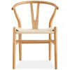 Anemone  Set of 2 Wishbone Dining Chair Beech Timber Replica Hans Wenger Natural
