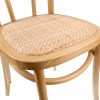 Azalea Arched Back Dining Chair Set of 2 Solid Elm Timber Wood Rattan Seat – Oak
