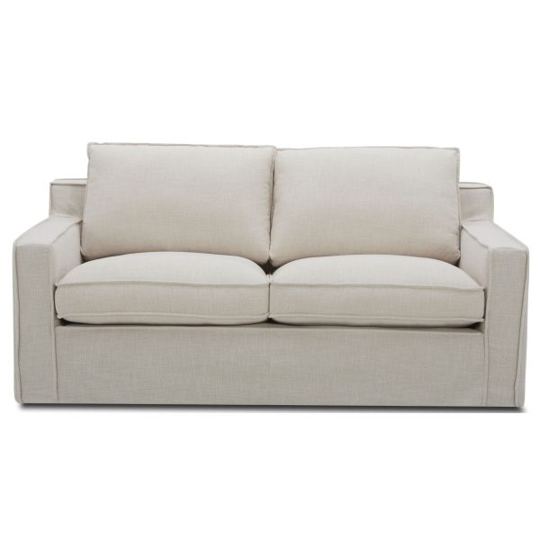 Chubbuck 2 Seater Sofa Fabric Uplholstered Lounge Couch – Stone