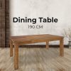 Birdsville Dining Table 190cm Solid Mt Ash Wood Home Dinner Furniture – Brown