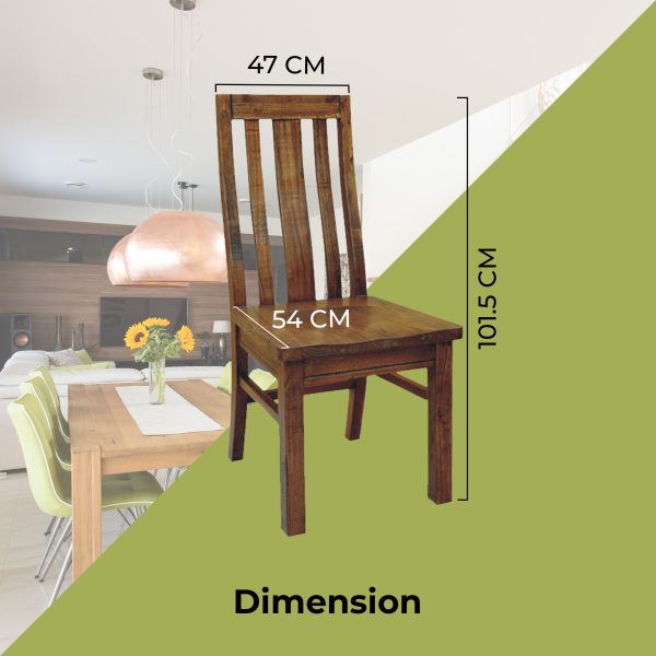 Birdsville 7pc Dining Set 190cm Table 6 Chair Solid Mt Ash Wood Timber – Brown