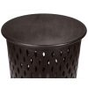 Pansy  Wooden Round 50cm Side Table Sofa End Tables – Brown