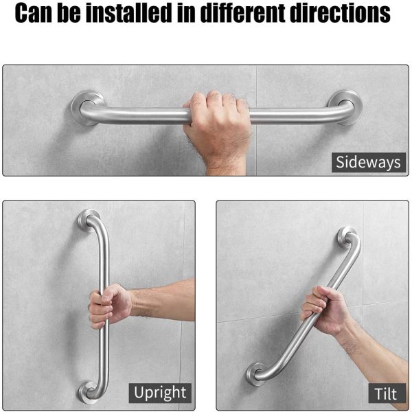 120cm Stainless Steel Handle for Shower Toilet Grab Bar Handle Bathroom Stairway Handrail Elderly Senior Assist