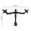 Dual LCD Monitor Desk Mount Stand Adjustable Fits 2 Screens Up To 27″