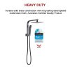 WELS 8″ Rain Shower Head Set Square Dual Heads Faucet High Pressure Hand Held