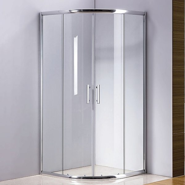 Rounded Sliding 6mm Curved Shower Screen with Base