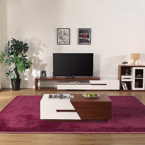 230x160cm Floor Rugs Large Shaggy Rug Area Carpet Bedroom Living Room Mat – Burgundy