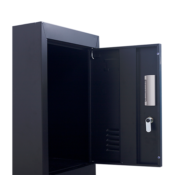 3-Digit Combination Lock 6-Door Locker for Office Gym Shed School Home Storage Black