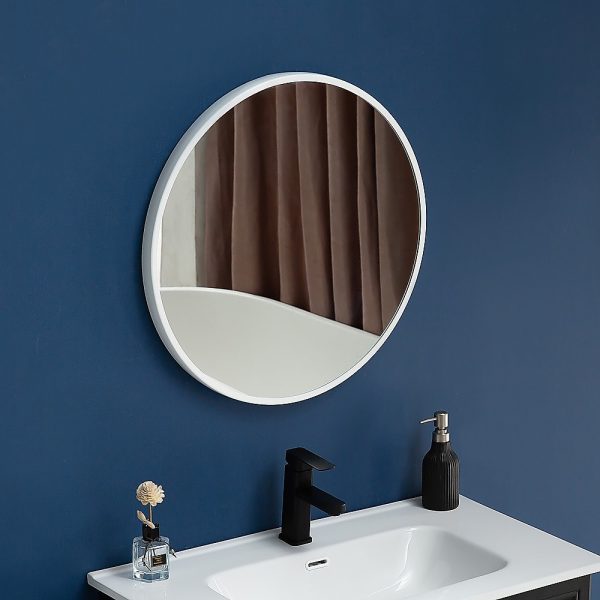 80cm Round Wall Mirror Bathroom Makeup Mirror by Della Francesca