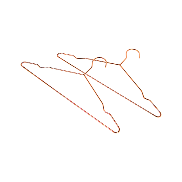 Adult 16.5″ Rose Gold Shiny Metal Wire Coat Suit Top Clothes Hangers (30pc per set)
