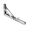 2x 10″ Stainless Steel Folding Table Bracket Shelf Bench 50kg Load Heavy Duty