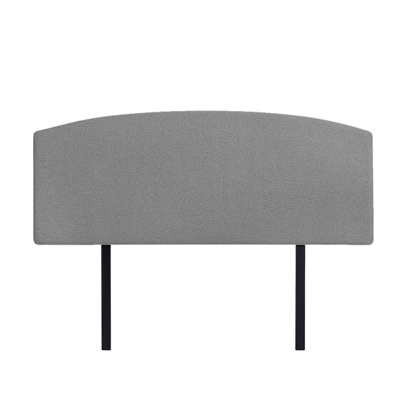 Linen Fabric Double Bed Curved Headboard Bedhead – Night Ash