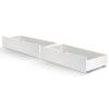 2x Storage Drawers Trundle for Single Wooden Bed Frame Base Timber White