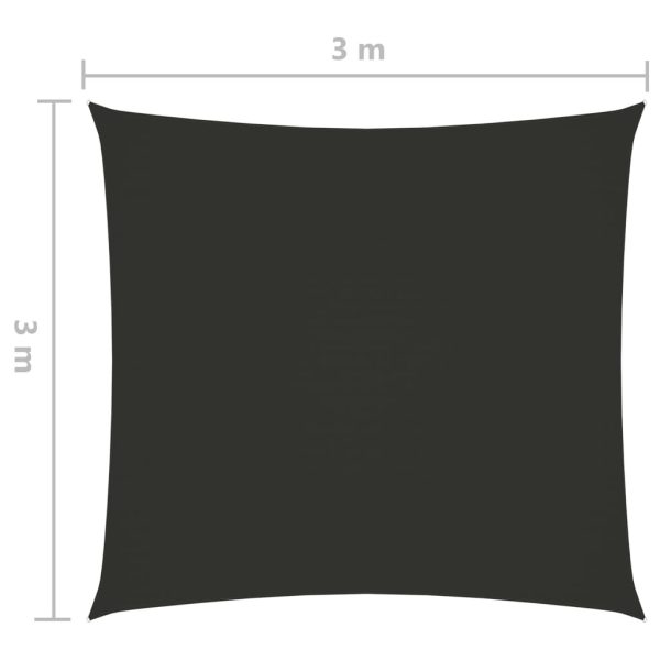 Sunshade Sail Oxford Fabric Square 3×3 m Anthracite