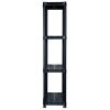 Storage Shelf 4-Tier Black 61×30.5×130 cm Plastic