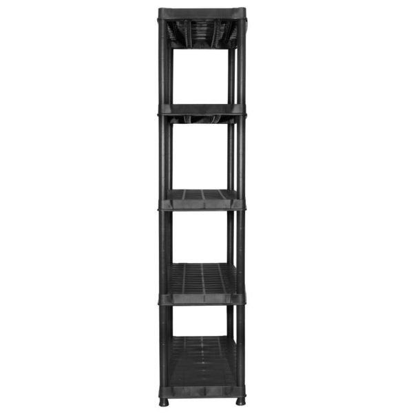 Storage Shelf 5-Tier Black 91.5×45.7×185 cm Plastic