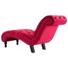 Chaise Lounge Red Velvet