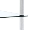 5-Tier Shelf Transparent 40x40x130 cm Tempered Glass