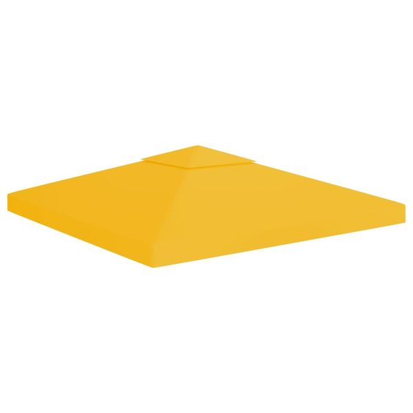 2-Tier Gazebo Top Cover 310 g/m² 3×3 m Yellow