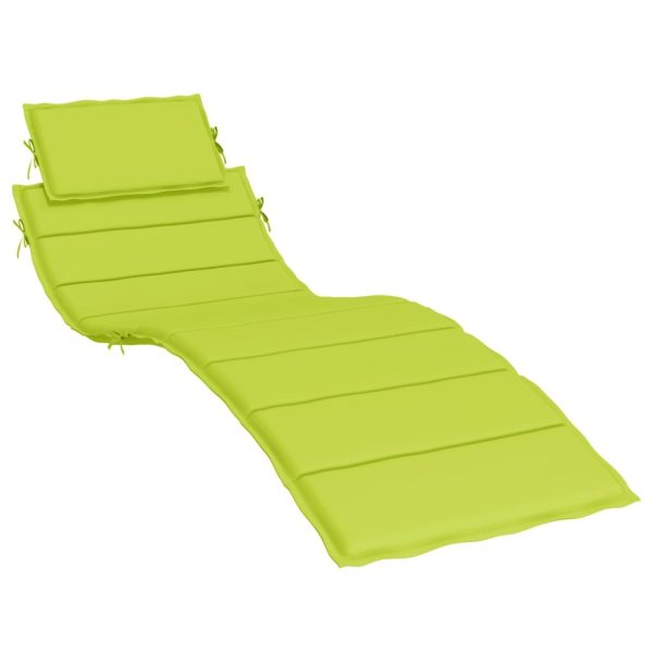 Sun Lounger Cushion Bright Green 186x58x3cm Oxford Fabric