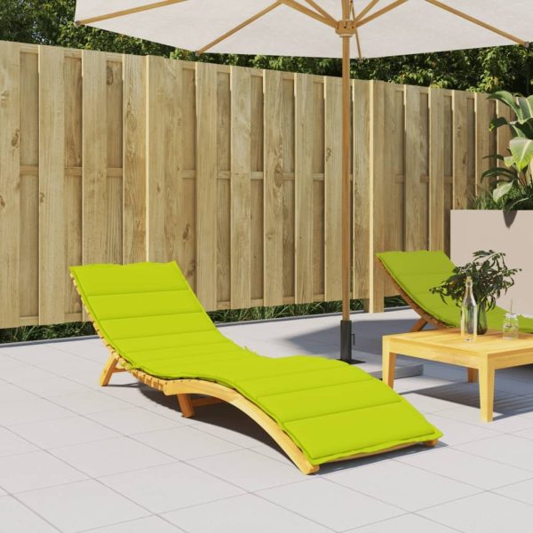 Sun Lounger Cushion Bright Green 200x50x3cm Oxford Fabric