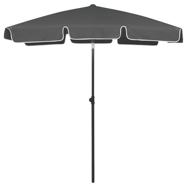 Beach Umbrella Anthracite 180×120 cm