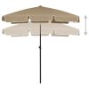 Beach Umbrella Taupe 180×120 cm