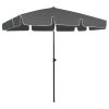Beach Umbrella Anthracite 200×125 cm