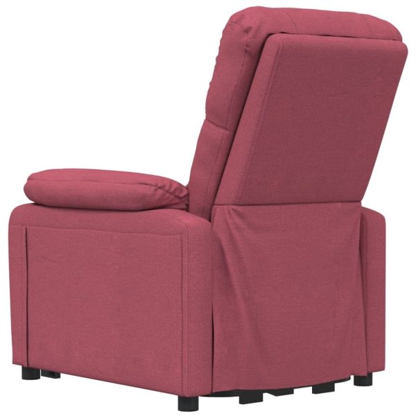 Stand up Massage Chair Wine Red Fabric